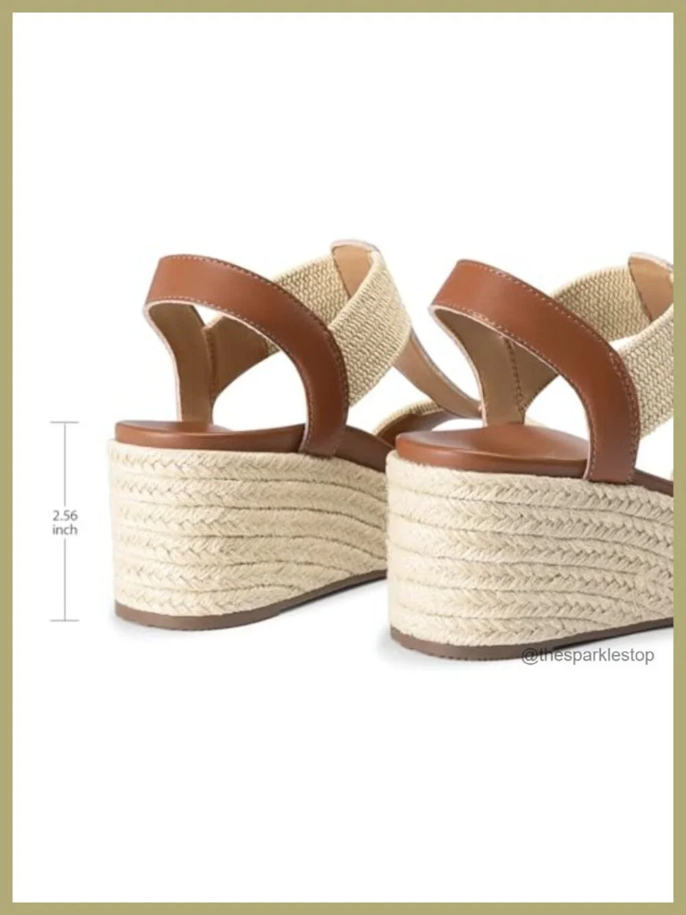 Women's Espadrille Platform Wedge Sandals Woven PU T-Strap Cushioned Insole